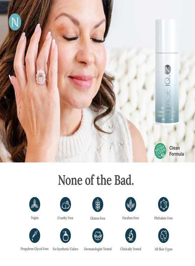 Neora Age IQ Eye Serum - Targets Puffiness, Dark Circles & Fine Lines, Peptides & Hyaluronic Acid, Lightweight Formula for All Skin Types - 0.3 fl. oz. - Image 5